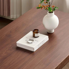 Walnut Extendable Dining Table With Hidden Leaf, 63"-87"