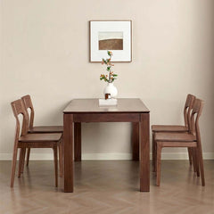 Walnut Extendable Dining Table With Hidden Leaf, 63"-87"
