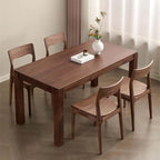 Walnut Extendable Dining Table With Hidden Leaf, 63"-87"