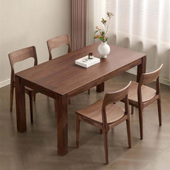 Walnut Extendable Dining Table With Hidden Leaf, 63"-87"