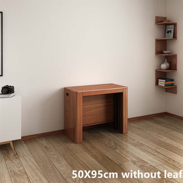 Walnut Extendable Solid Wood Dining Table 50-250cm