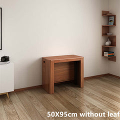 Walnut Extendable Solid Wood Dining Table 50-250cm