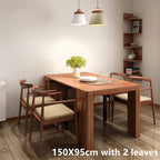 Walnut Extendable Solid Wood Dining Table 50-250cm