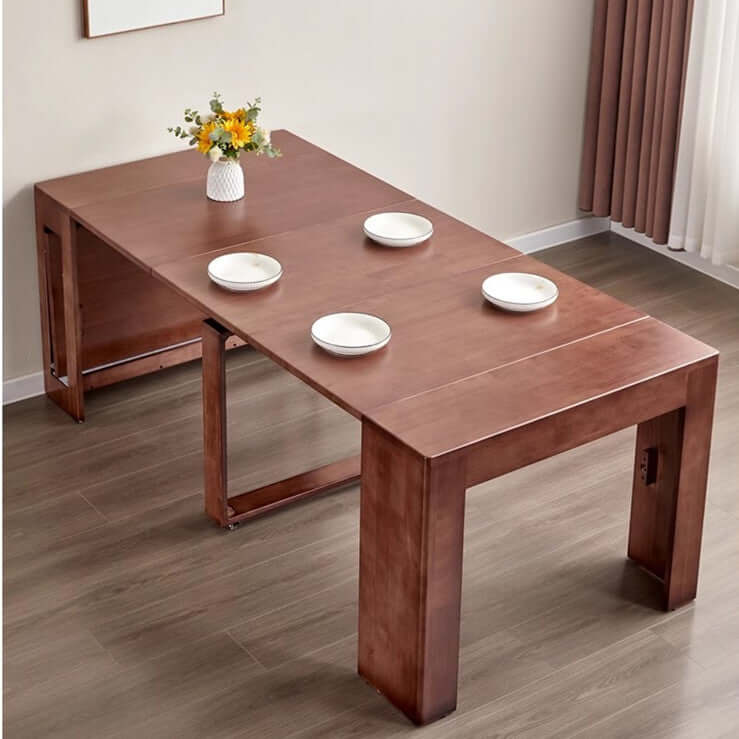 Walnut Extendable Solid Wood Dining Table 50-250cm