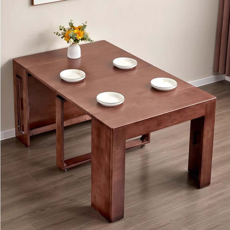 Walnut Extendable Solid Wood Dining Table 50-250cm