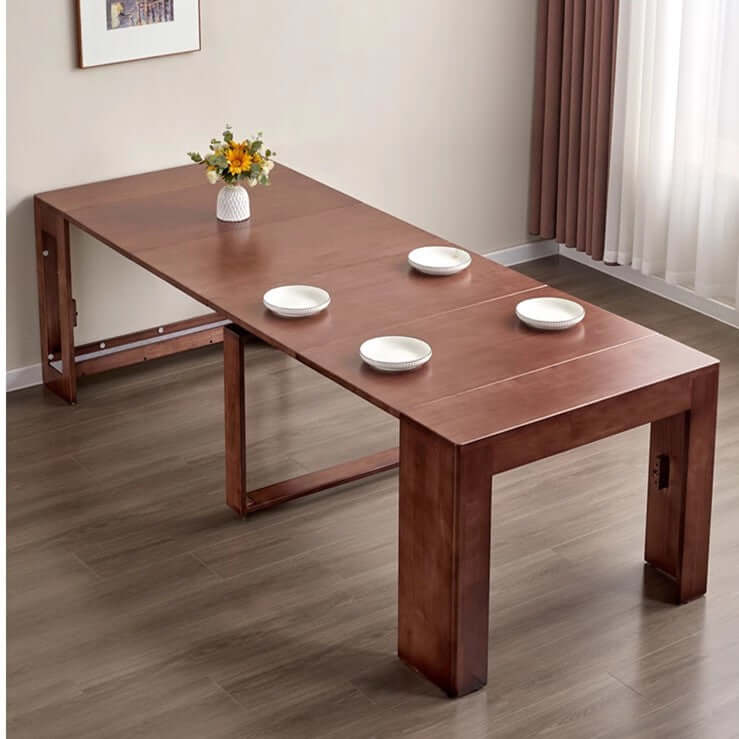Walnut Extendable Solid Wood Dining Table 50-250cm