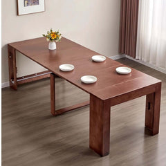 Walnut Extendable Solid Wood Dining Table 50-250cm