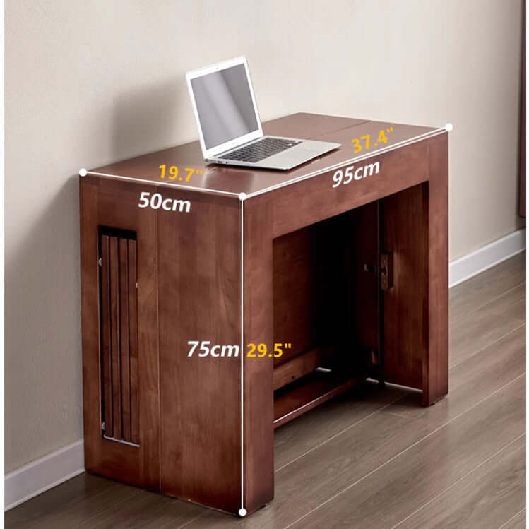 Walnut Extendable Solid Wood Dining Table 50-250cm