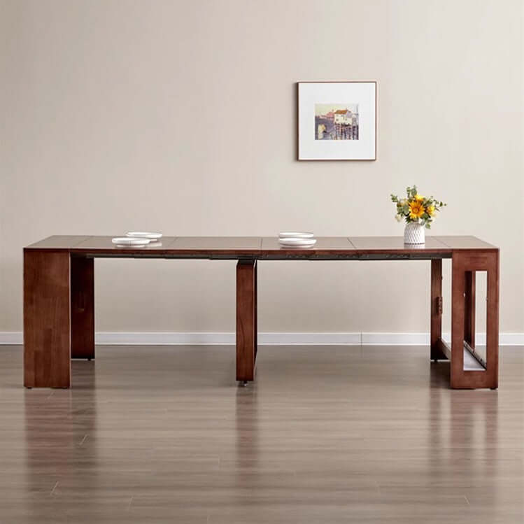 Walnut Extendable Solid Wood Dining Table 50-250cm