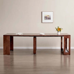 Walnut Extendable Solid Wood Dining Table 50-250cm