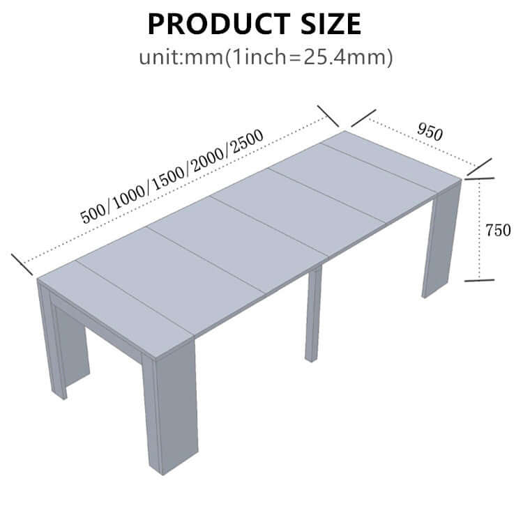 Walnut Extendable Solid Wood Dining Table 50-250cm