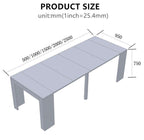 Walnut Extendable Solid Wood Dining Table 50-250cm