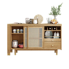 Walnut Folding Dining Table Set With Hidden Storage