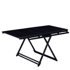 Walnut Folding Dining Table With Iron Frame