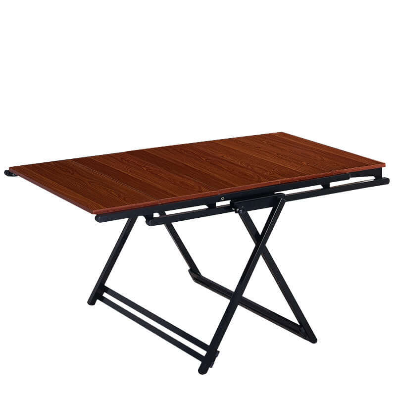Walnut Folding Dining Table With Iron Frame