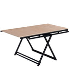 Walnut Folding Dining Table With Iron Frame