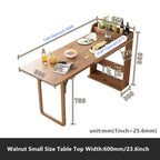 Walnut Folding Table, Small Size, Solid Wood