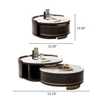 Walnut Nesting Coffee Table Set, Space-Saving Design