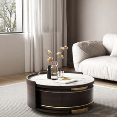 Walnut Nesting Coffee Table Set, Space-Saving Design