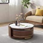 Walnut Nesting Coffee Table Set, Space-Saving Design