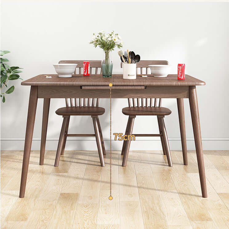 Walnut Oak Extendable Dining Table for 6-8 Seats