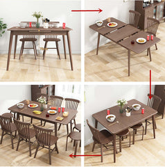 Walnut Oak Extendable Dining Table for 6-8 Seats Main Product Image