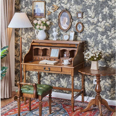 Walnut Oak Roll-Top Desk, 82cm Basic Version Main Product Image