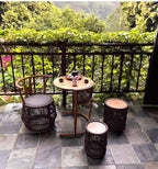 Walnut Outdoor Wooden Furniture Set With Cushions