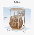 Walnut Outdoor Wooden Furniture Set With Cushions