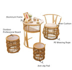Walnut Outdoor Wooden Furniture Set With Cushions