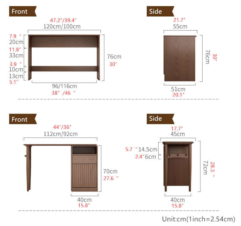 Walnut Rotating Desk with Pegboard Storage