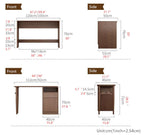 Walnut Rotating Desk with Pegboard Storage