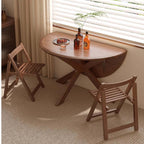 Walnut Solid Oak 39-Inch Table Set with 2 Chairs