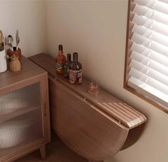 Walnut Solid Oak 39-Inch Table Set with 2 Chairs