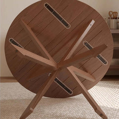 Walnut Solid Oak 39-Inch Table Set with 2 Chairs