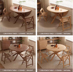 Walnut Solid Oak 39-Inch Table Set with 2 Chairs