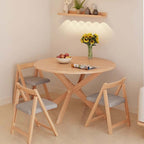 Walnut Solid Oak 39-Inch Table Set with 2 Chairs