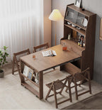Walnut Solid Oak Extendable Table With Storage