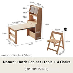 Walnut Solid Oak Extendable Table With Storage