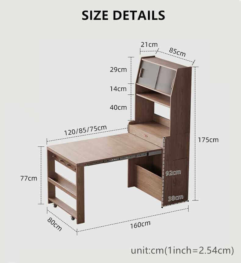 Walnut Solid Oak Extendable Table With Storage