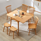 Walnut Solid Wood Expandable Dining Table, Small Size