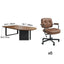 Walnut Wood Conference Table Series With Curved End and Hidden Power