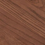 Walnut Wood Modern Two-Tier Nightstand with Hidden Pull Drawers