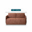Warm Brown Textured Sofa Bed With Fold-Out Sleeper Function
