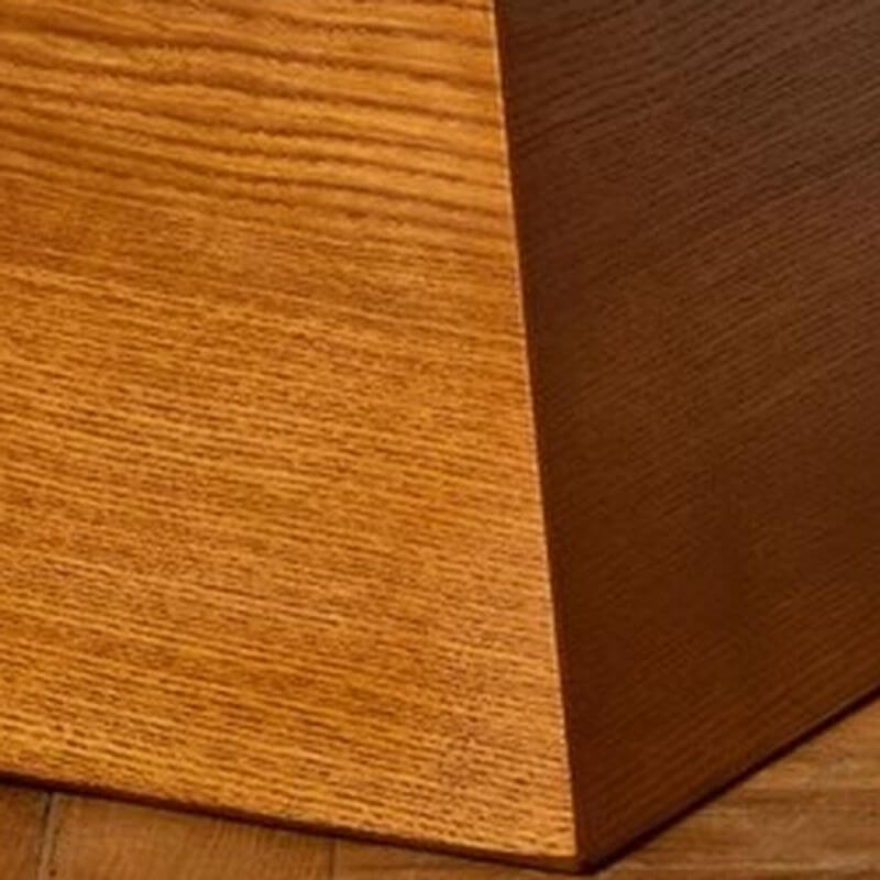 Warm Neutral Upholstered Bench Featuring Clean Lines and Wood Grain