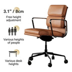 Warm Wood Executive Office Desk Set With Side Storage and Cable Management