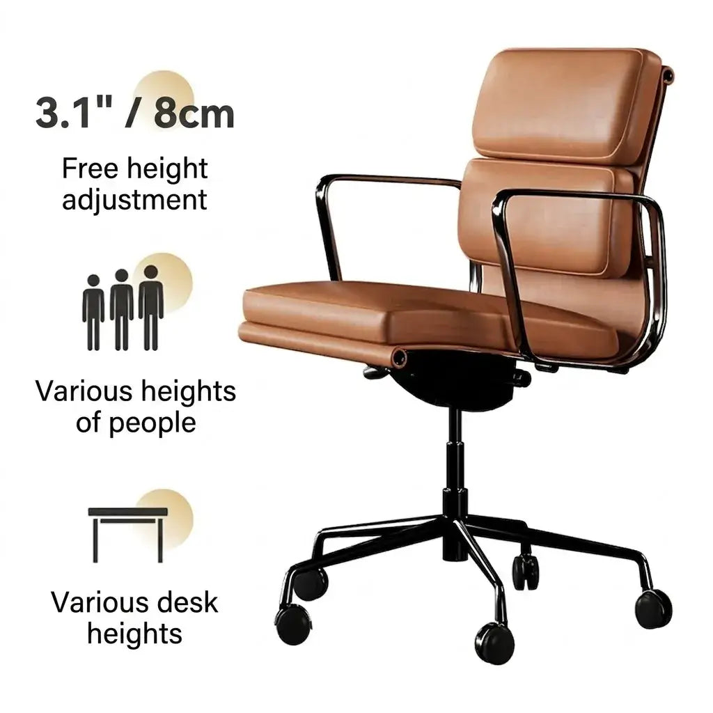 Warm Wood Executive Office Desk Set With Side Storage and Cable Management