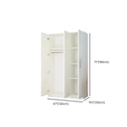 Warm Wood Grain Wardrobe Armoire With Shelves And Hanging Storage Dimensions