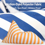 Waterproof Outdoor Bean Bag Lounge Chair in Bold Nautical Stripes