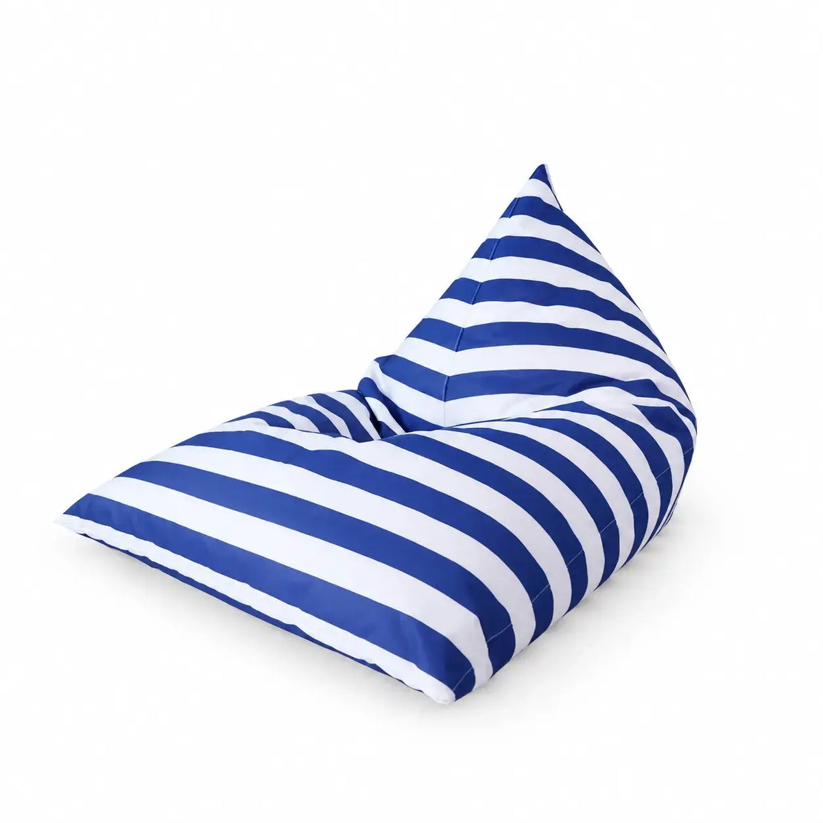 Waterproof Outdoor Bean Bag Lounge Chair in Bold Nautical Stripes
